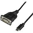 StarTech.com USB C to Serial Adapter Cable with COM Port Retention - 16" (40cm) USB Type C to RS232 (DB9) Serial Converter Cable - for PLCs, Scanners, Printers - Windows/Mac/Linux (ICUSB232PROC)