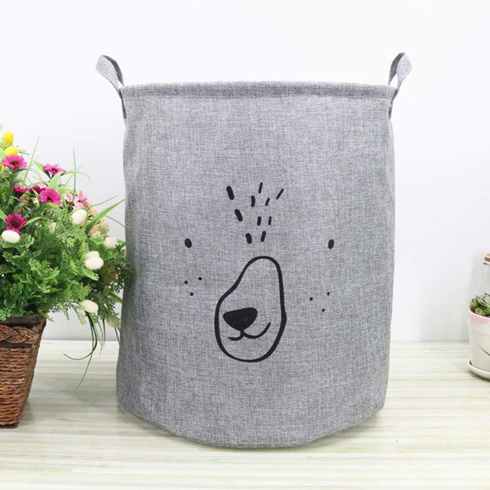 Lindong Kinderzimmer Wäschekorb Faltbar Wasserdicht Wäschebox Wäschesammler Aufbewahrungsbox Kinder Spielzeug Bekleidung Aufbewahrungskorb grau