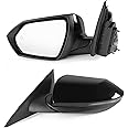 Paderson Left Driver Side Mirror Fits 2021 2022 2023 2024 Hyundai Elantra with Power Glass Heated Blind Spot Detection Turn Signal and Manual Folding Match to Black Replace 87610AB050 (8Pins)