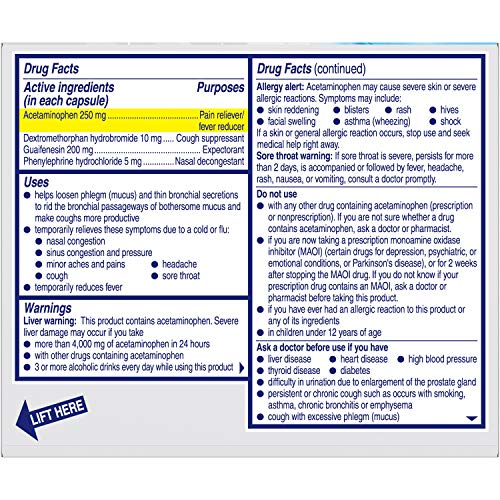 ALKA-SELTZER PLUS Severe Strength Cough Mucus and Congestion Medicine Liquid Gels for adults, 20 Count