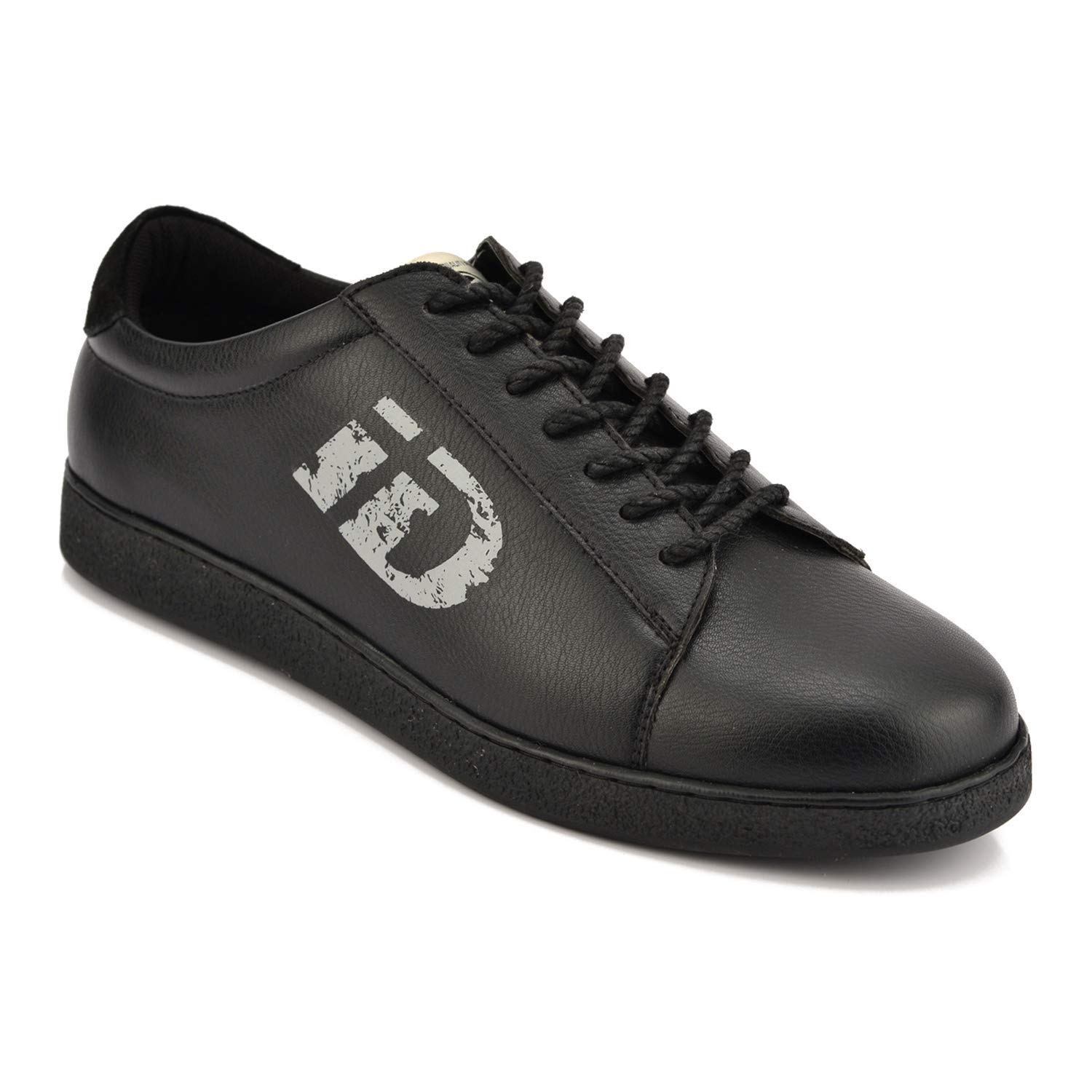 Buy ID Men's Leather Casual Shoes (Black) at Amazon.in