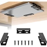 FOROIRON 3 PCS Under Desk Laptop Mount with Anti-Scratch Felt Board Under Desk Laptop Holder Tray Durable Under Desk Shelf for Laptop Thick up to 1.15&rdquo;