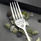 CHEERYMAGIC Engraved Fork "I Forking Love You" Stainless Steel Letter Dinner view 3