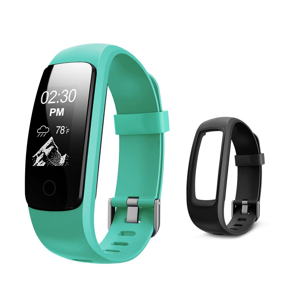 Fitness Tracker HR, Letsfit Fitness Armband mit Pulsmesser, IP67 Wasserdicht smart Aktivitätstracker Schrittzähler, Kalorienzähler Sport Uhr mit Schlafanalyse Fitness Uhr mit einem Ersatzarmband für iOS und Android