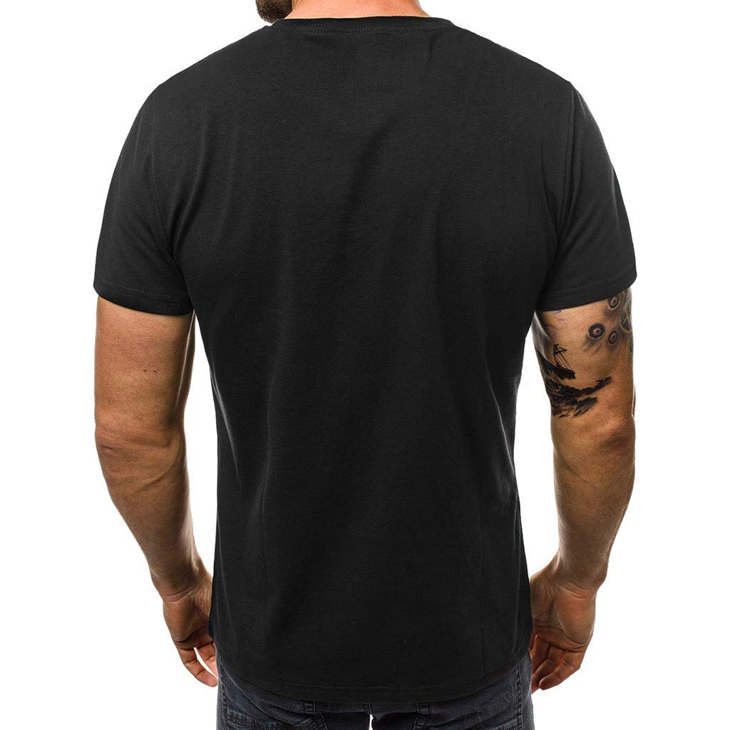 Cool Mens TShirts Letter Print Casual Short Sleeve Regularfit Summer