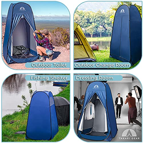 Takari Gear Portable Pop Up Extra Tall Privacy Tent with Easy Open Door