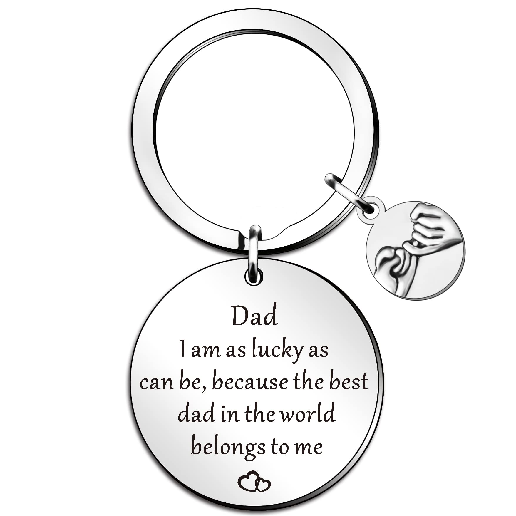 SMARGO Dad Gifts Keyring from Daughter Son Christmas Birthday Keychain Fathers day Gift for Dad