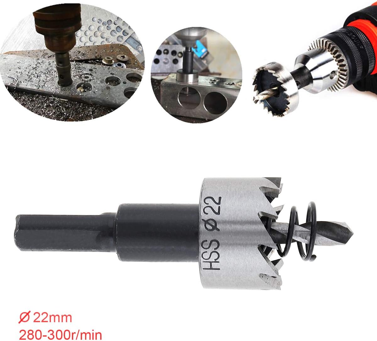 OriGlam 22mm HSS Hole Saw Cutter Drill Bit, High Speed Steel, Perfect for Metal Wood, Alloy Steel, silver - Image 3