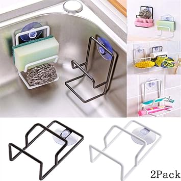Kitchen Storage Organization Sponge Holder Suction Plastic Rack