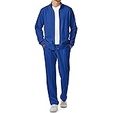 JMIERR Men's Sweatsuit Tracksuit 2 Piece Set Full Zip Casual Jogging Suits with Jogger Jackets and Pants Warm Up Outfits