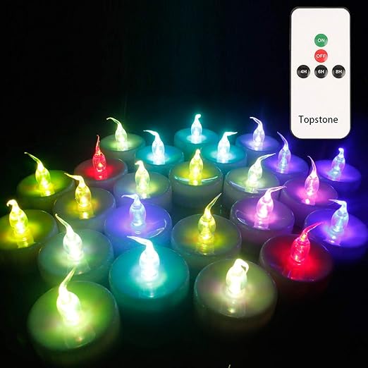 Topstone Flameless candles Remote Controlled LED Tea Light with 4H 6h