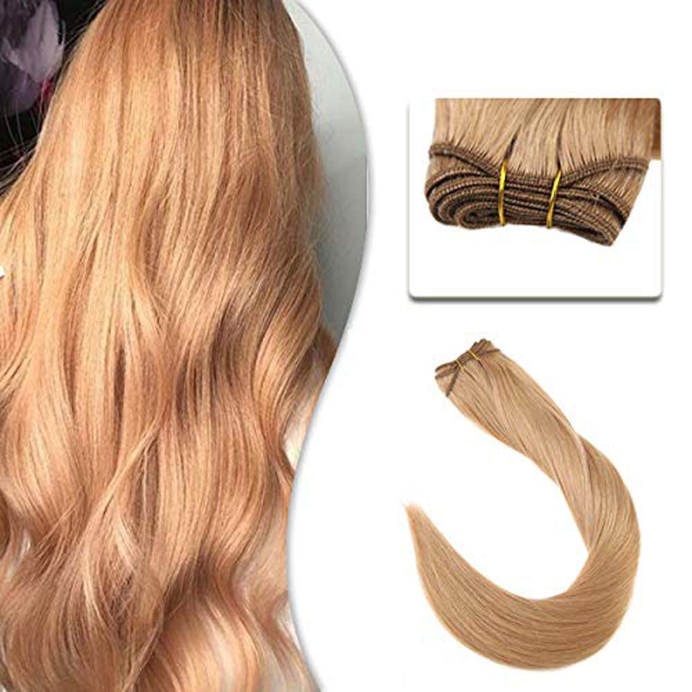 Easyouth Weave In Human Hair Extensions Honey Blonde Color Weave