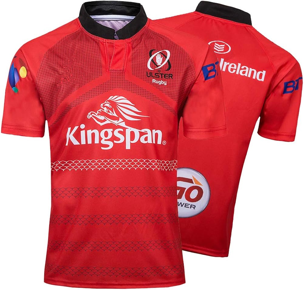 Herren Rugby Trikot, 2018 Ulster Heim/Auswärts Rugby Polo Shirt Training TShirt, Unterstützer