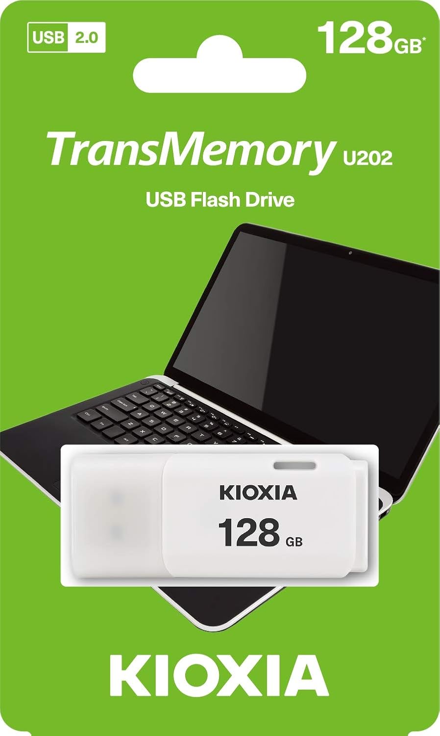 KIOXIA 128GB TransMemory U202 USB 2.0 Flash Drive, White - Image 4