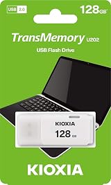 KIOXIA TransMemory U202 128GB USB 2.0 Flash Drive White view 3