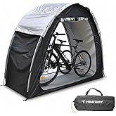 Himiway Bike Storage Shed Tent with Double Doors for 2 Bikes PU4000 Silver Coated Waterproof Anti-Dust 210D Oxford Fabric Portable Foldable Outdoor Bicycle Cover Shelter Carry Bag for Home Garden