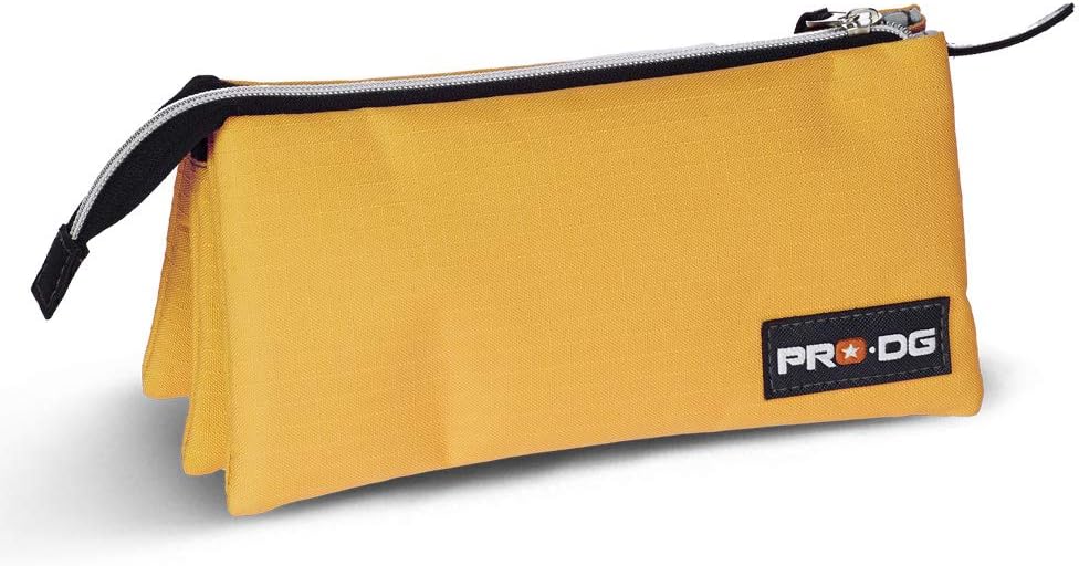 PRODG Yellow-Triple Block Pencil Case, Yellow, 23.5 x 11 cm