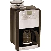 Capresso 464.05 CoffeeTeam GS 10-Cup Digital Coffeemaker with Conical Burr Grinder, Glass Carafe , Black , 15.5" x 9.5 "x 9.75"