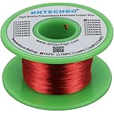 BNTECHGO 32 AWG Magnet Wire - Enameled Copper Wire - Enameled Magnet Winding Wire - 4 oz - 0.0078" Diameter 1 Spool Coil Red