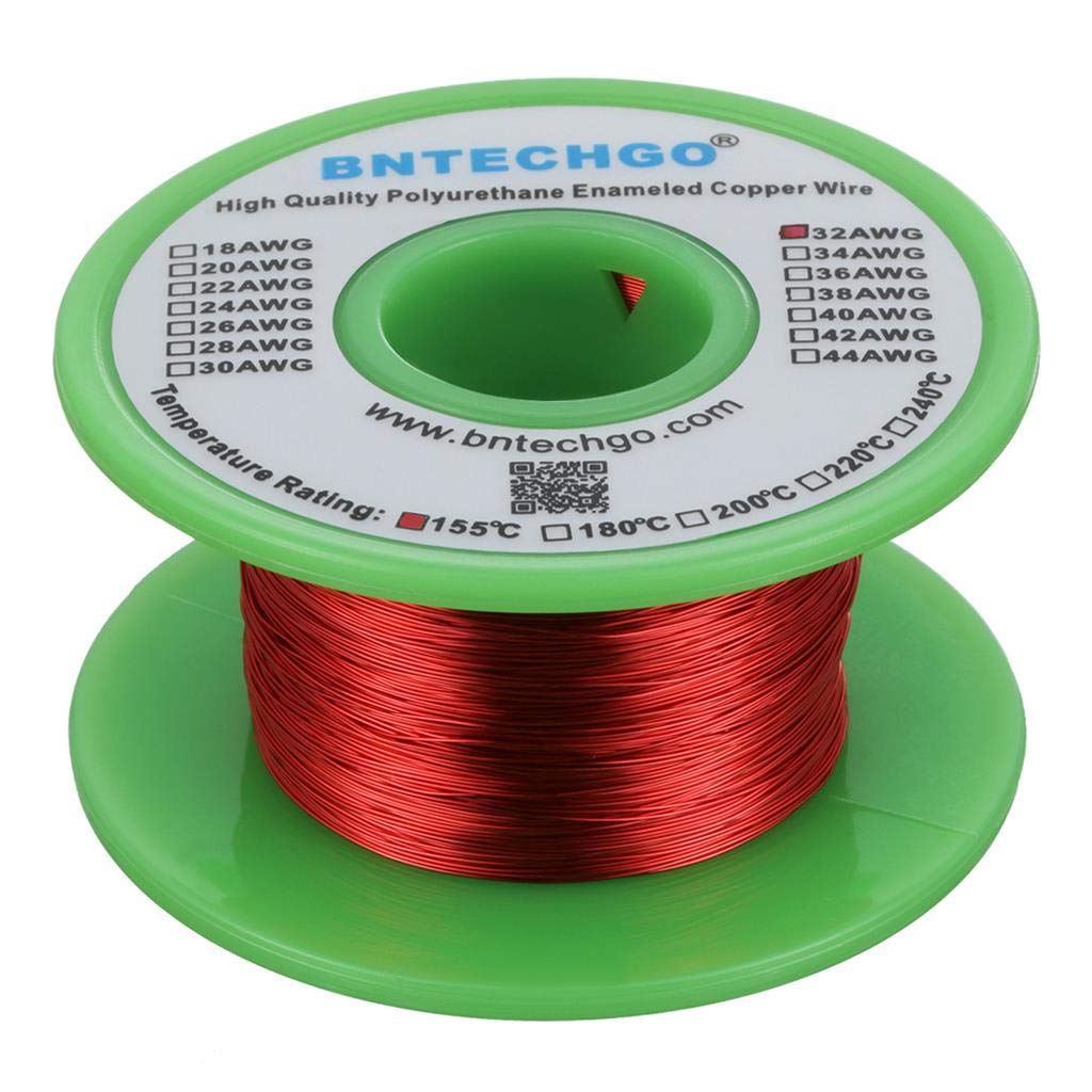 BNTECHGO 32 AWG Wire Enameled Copper Wire Enameled