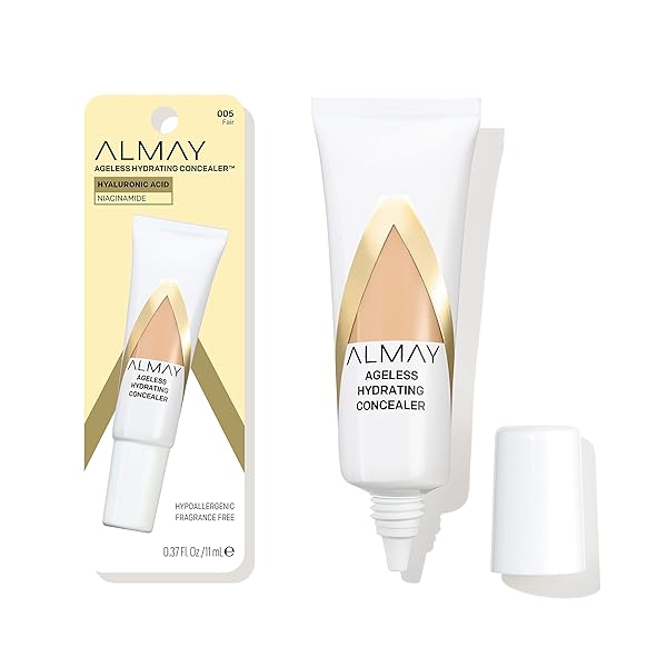 ALMAY ANTI-AGING CONCEALER, FACE MAKEUP WITH HYALURONIC ACID, NIACINAMIDE, VITAMIN C & E, HYPOALLERGENIC-FRAGRANCE FREE, 005 FAIR, 0.37 FL OZ (PACK OF 1)