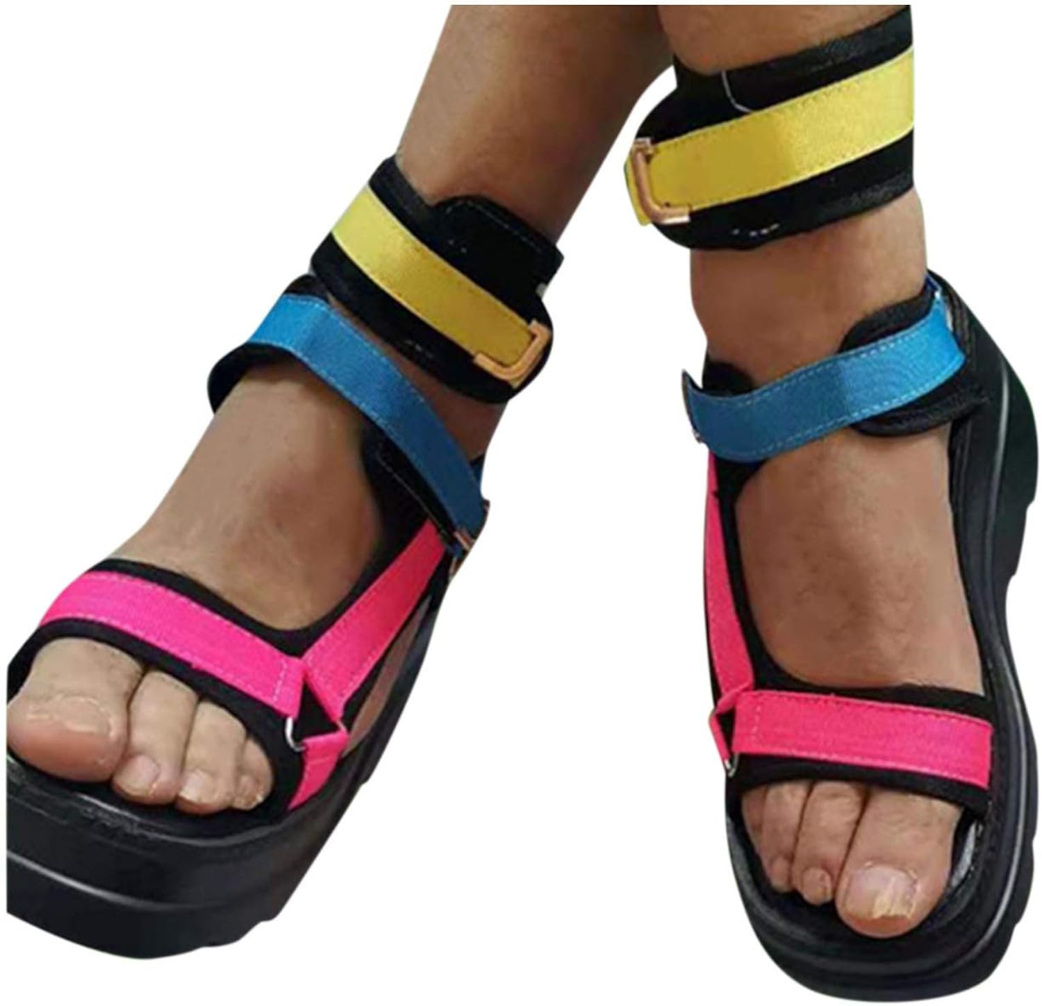 Amazon.com: Xinantime Women Plus Size Platform Sandals Ankle Strap Peep Toe Shoes Fashion Casual 
