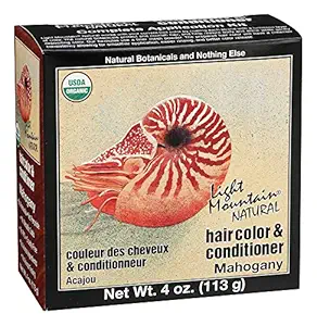 Light Mountain Natural Hair Color and Conditioner Kit Mahogany 4 oz