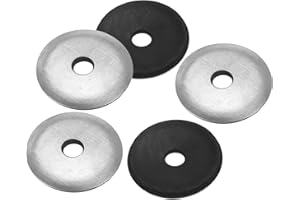 PATIKIL 1/4"x1 1/6" EPDM Bonded Sealing Washers, 100 Pieces Galvanized Neoprene Rubber Backed Screw Gasket for Industrial Home Machinery Ships Roof (#14x1/4")