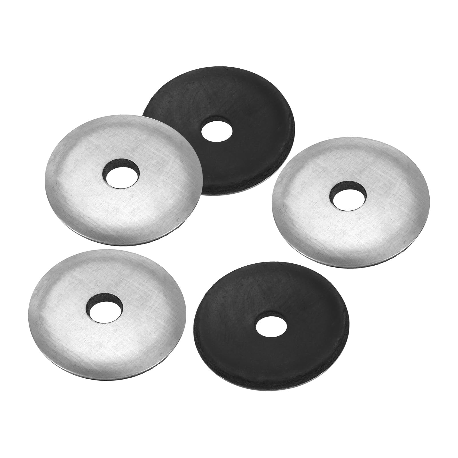 PATIKIL 1/4"x1 1/6" EPDM Bonded Sealing Washers, 50 Pieces Galvanized Neoprene Rubber Backed Screw Gasket for Industrial Home Machinery Ships Roof (#14x1/4") — image 1