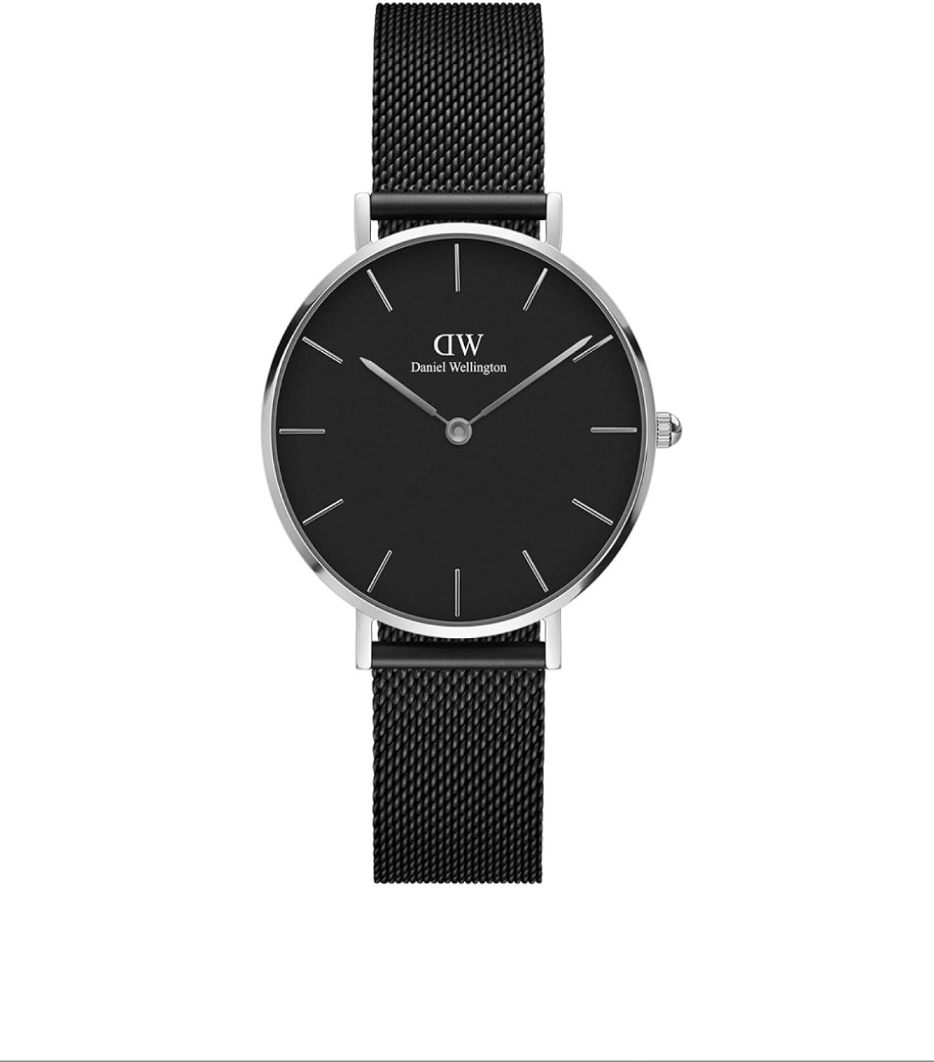 Daniel Wellington Petite Ashfield Ladies Silver Watch DW00100202, Black, 32mm