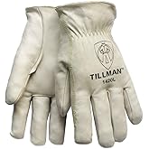 Tillman 1420L Top Grain Cowhide Drivers Gloves - L, Off-white