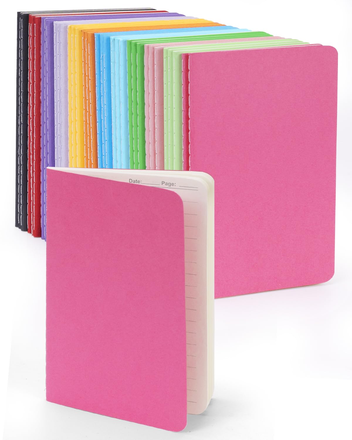 Photo 1 of Lzerking Small Lined Notepads Bulk 36 Pack Mini Pocket Notebooks Journal Set Colorful Cover Notebooks for Kids 3.5 x 5.5 Inches, 30 Sheets/60 Pages