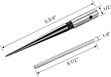 QWORK Tapered Reamer 1/8in to 1/2in 3mm-13mm Straight Flute T Handle view 5