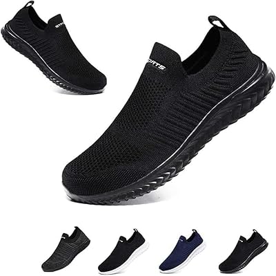 Hanani Slip On Trainers Mens Womens Breathable Lightweight Shoes EU41 UK7