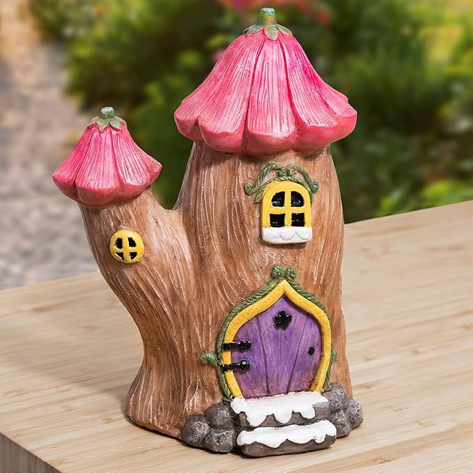 Pelle & Sol Mushroom House - Garden Indoor Outdoor Decoration Ornaments Decor Statue - Made form PolyResin