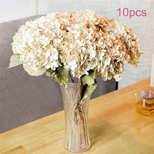 AMAZZANG-1 Bouquet Artificial Fake Peony Silk Flower Hydrangea Home Wedding Garden Decor (gray)