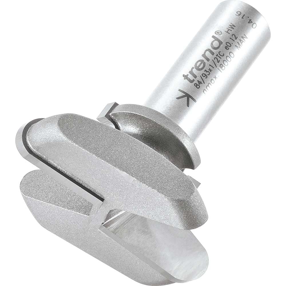Trend Professional Drawer Pull Router Cutter, 1/2 Inch Shank, 45mm Cut Diameter, 17mm Cut Length, Tungsten Carbide Tipped, 84/93X1/2TC