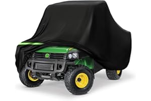 BETERNY Gator Cover Waterproof for John Deere Gator HPX615E/HPX815E with OPS/Cab, 210T Sun Rain UV Dust Snow All Weather Protection Heavy Duty Gator Full Size Cover with Windproof Straps & Cotton Lining-Black