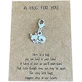 AMOBESTER Cat Clip on Charms Pocket Hug Charms for Bracelet Necklace Zipper Pull DIY Jewelry Making