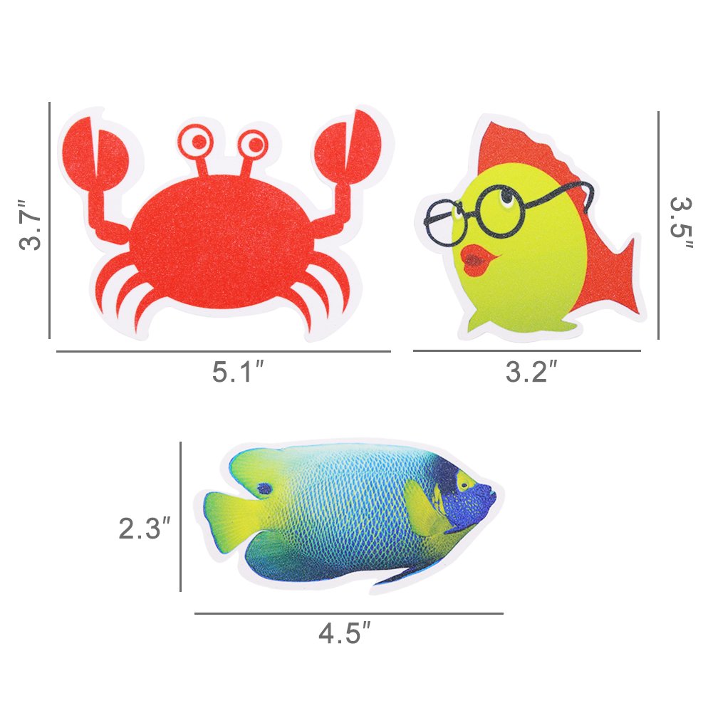 FuturePlusX Bathtub Sticker, 10PCS Adhesive Safety Treads Non-Slip Bathtub Appliques Accessories for Tubs Bathrooms Showers Pools Boats Stairs