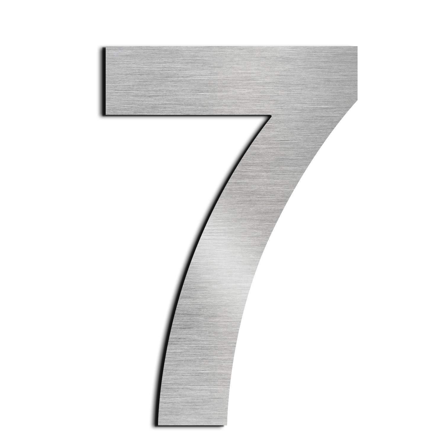 nanlyiau house numbers height 7.5cm Used for mailbox door house street made of solid Stainless Steel SUS304 adhesive(3in number 7)
