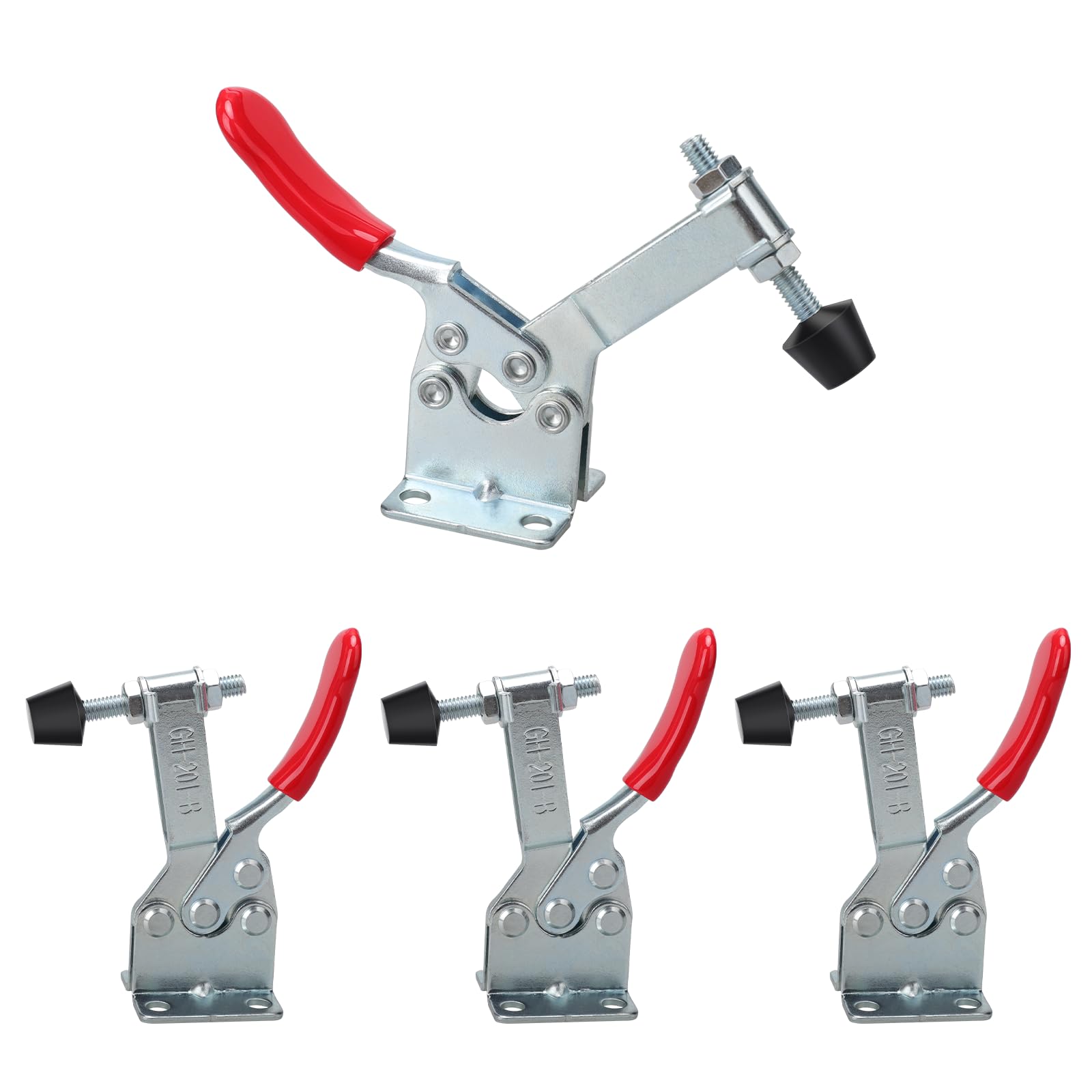 Quick Release Clamp GH-201-B, Pack of 4 Horizontal Toggle Clamp, 90kg Capacity Clamp Quick Release Tool for Woodworking, Welding, Machinery, Handmade Product