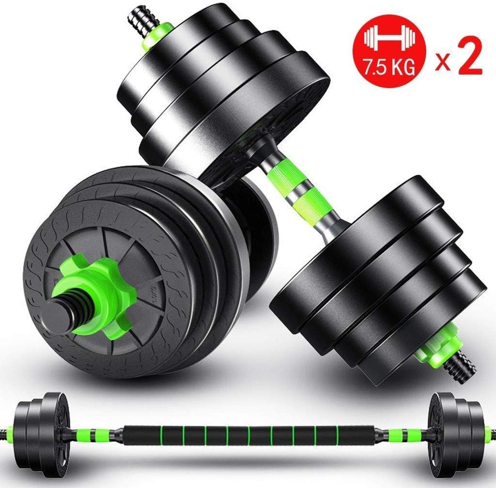 Taorong 10/15/20 Kg Dumbbell Men's Adjustable Dumbbell Weight Set Home Gym Dumbells Barbell Set Combination Fitness Equipment for Body Building (Size : 7.5kg2)
