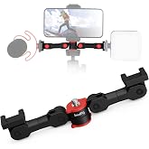 SmallRig Dual Cold Shoe Mount, Extension Bar Universal Cold Shoe Adapter | with 1/4" Thread Holes, for Microphone, LED Video Light, Audio Recorder Monitors - 3483B