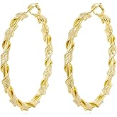 14K Gold Hoop Earrings Statement Chunky Hoop Earrings Gold Hoops Hypoallergenic Trendy Jewelry Valentine's Day Gifts for Women