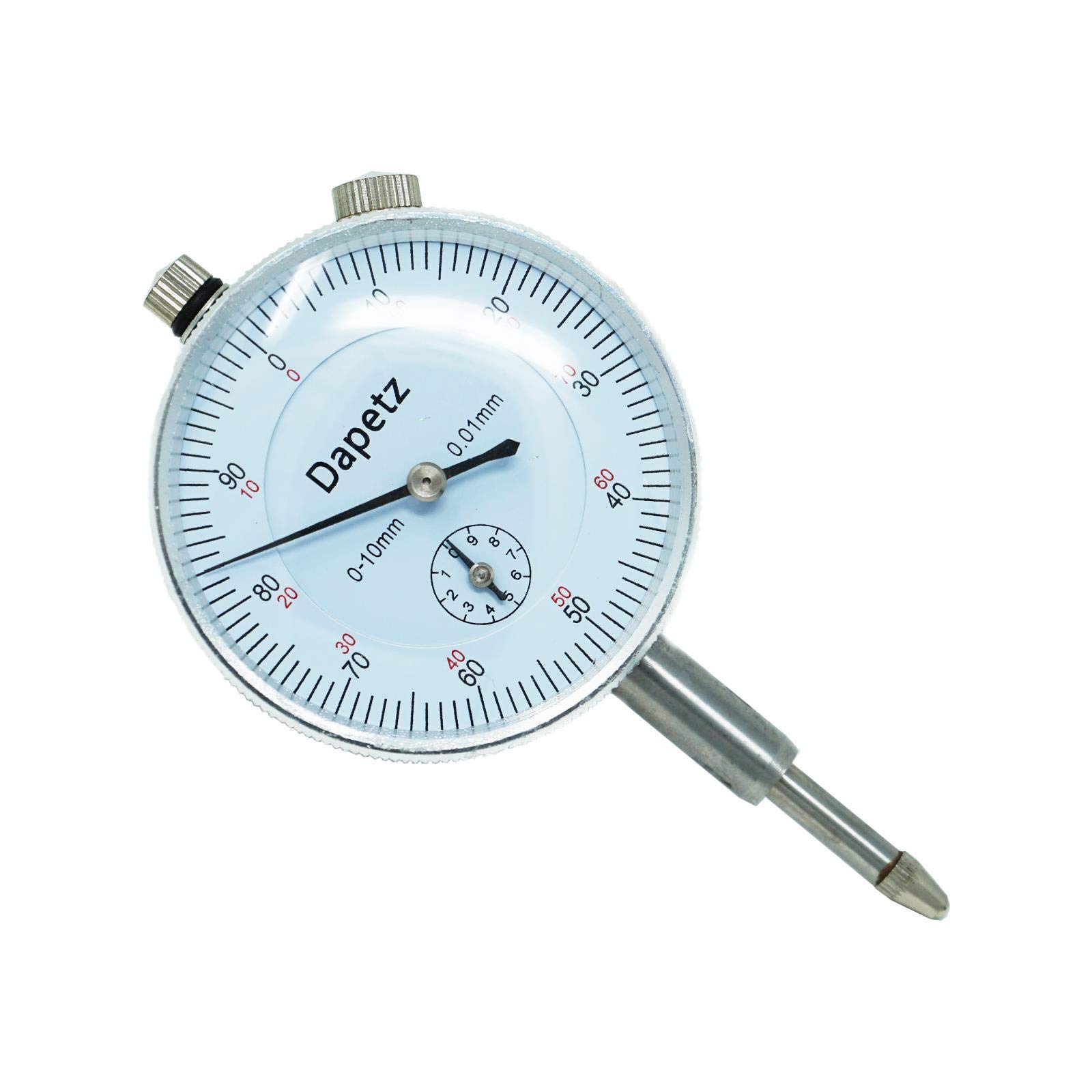 Dapetz ® Dial Test Indicator Gauge 0-10mm, 50mm Accuracy Metric Travel Machinist's Dial Indicator Measuring Meter High Precision Instrument Tool