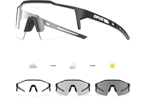 KAPVOE Photochromic Cycling Glasses For Men Women Youth UV400 Clear Sports Baseball Sunglasses Running Driving Fishing