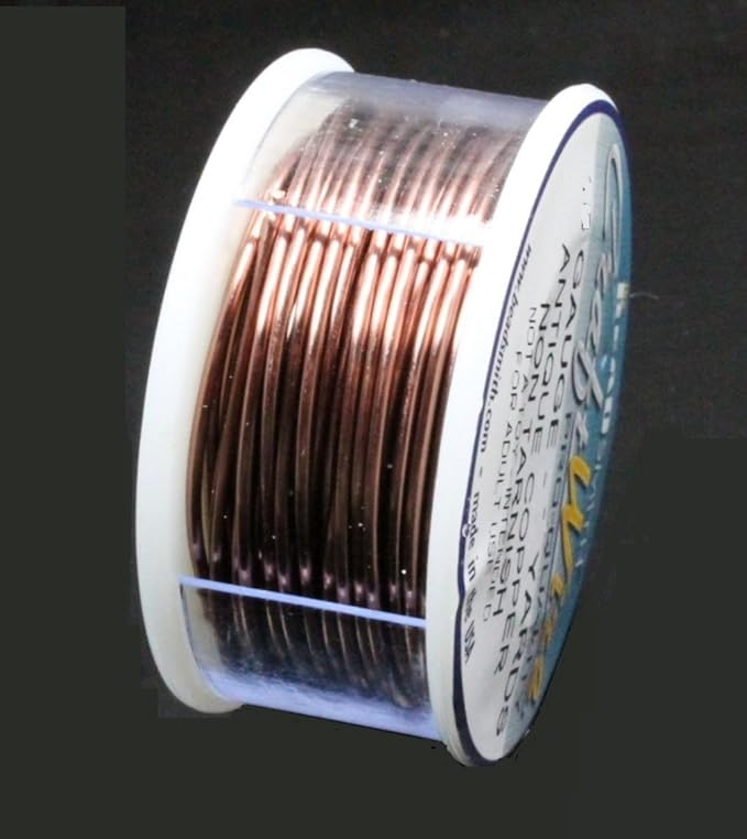 Beadsmith Craft Wire 22 Gauge Antique Copper Round Wire 15