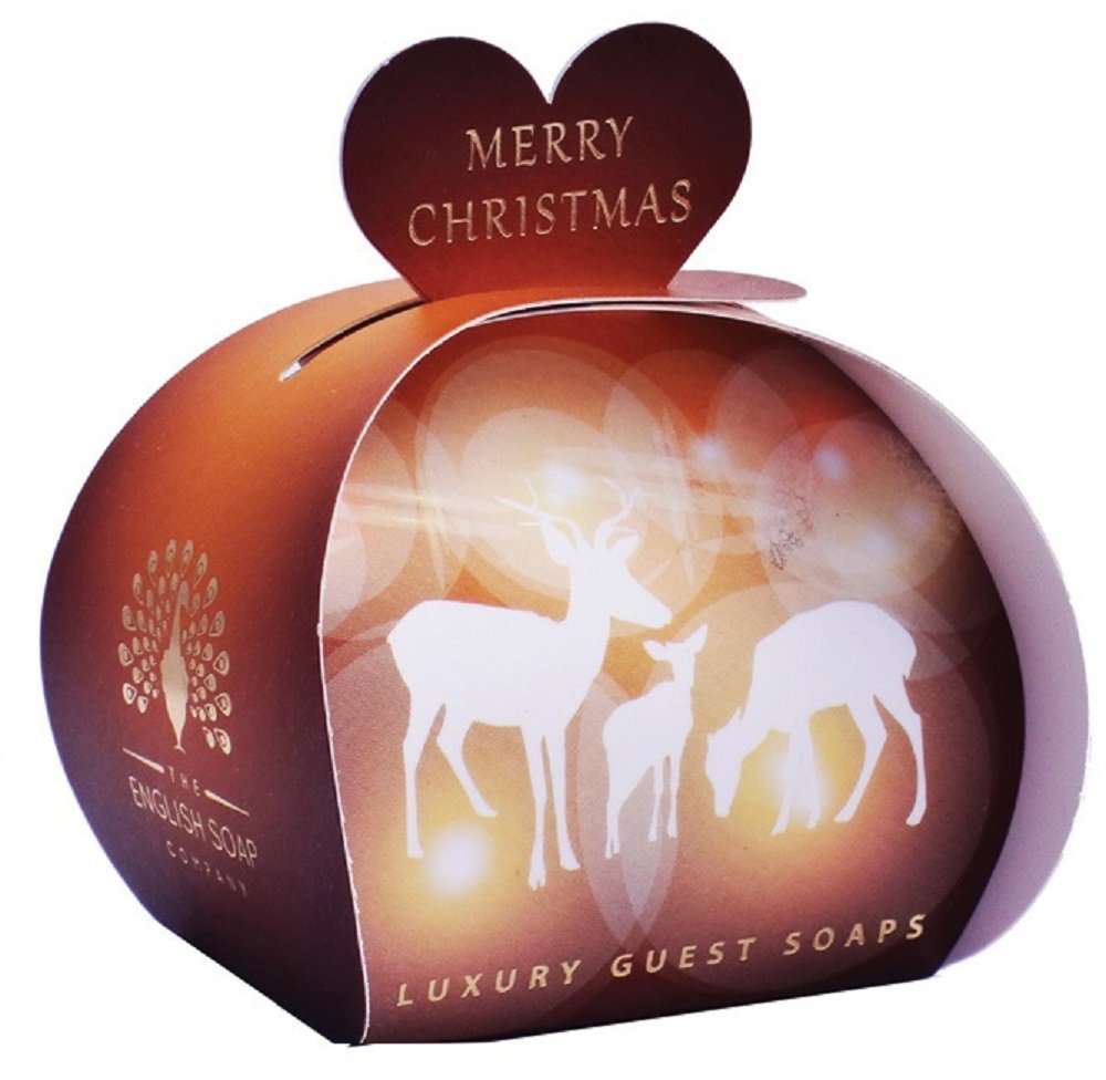The English Soap Company Luxury Packed Guest Soaps, Reindeer, 3x20g