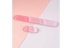 EPOMAKER CloudGel Wrist Rest for Keyboard and Mouse, 2 Pieces Silicone Wrist Support, Anti-Slip Rubber Bottom, Ergonomic Design, Suitable for Office/Computer/Laptop/Gaming (Pink)